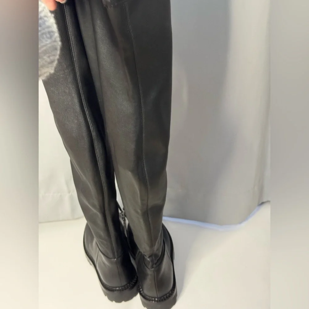 VINCE. Cabria‎ stretch-leather over-the-knee boots Women's 5.5 Black